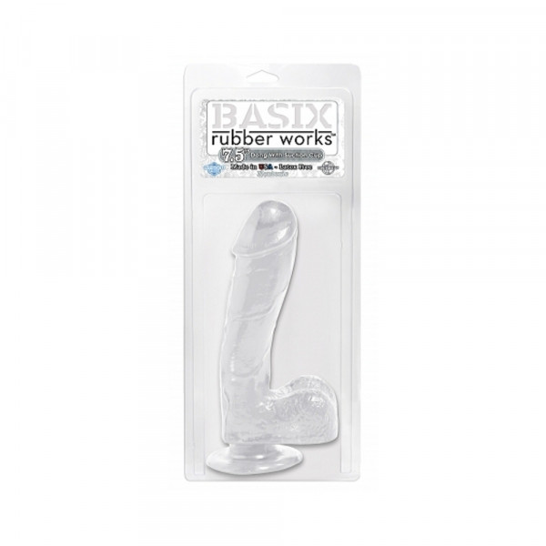 Basix Dong Suction Cup 7.5 Inches Clear