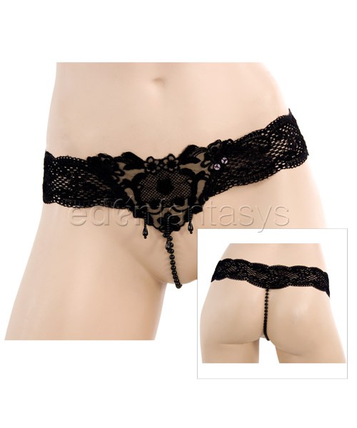 Jeweled pearl g-string