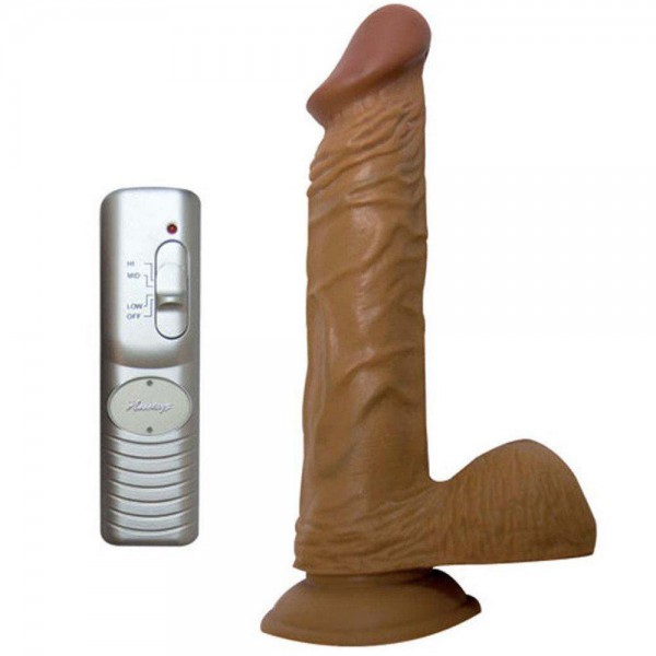 Real Skin Latin American Whoppers Vibrating Dong With Balls — image 6 of 6