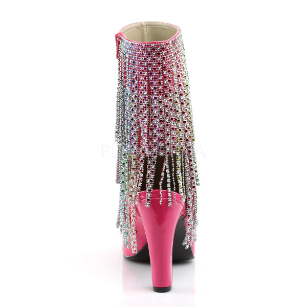 4 inches Heel, 1 1/2 inches PF Open Toe/Heel Back Lace-Up Ankle Boot — image 8 of 16