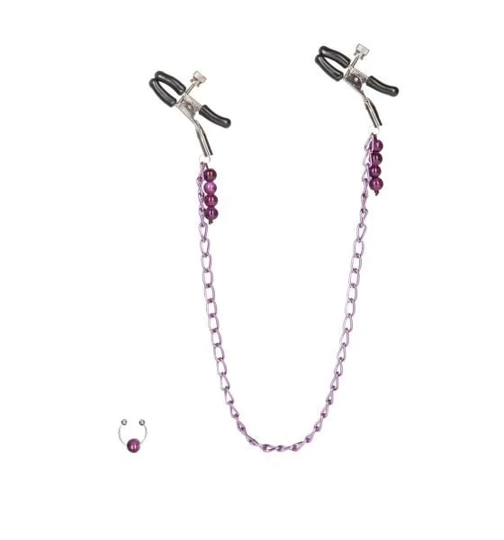 Purple Chain Nipple Clamps