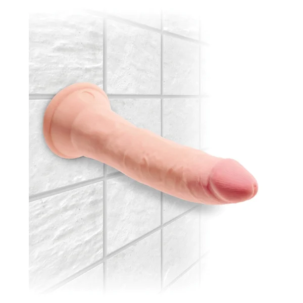 King Cock Plus 7" Triple Density Cock With Suction Cup Base - Vanilla