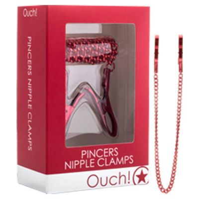 Pincers Nipple Clamps Red Nipple Restraints with Chain