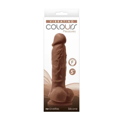 Colours Pleasures Vibrating 5 Inch Dildo Brown