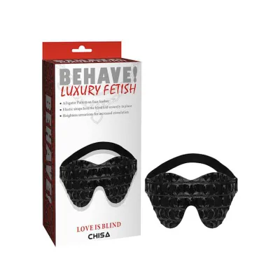 Love Is Blind Alligator Blindfold Black