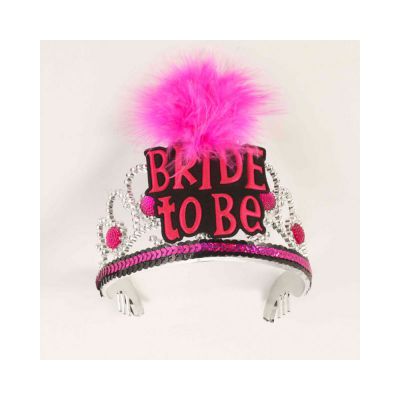 Bride To Be Tiara blk pink