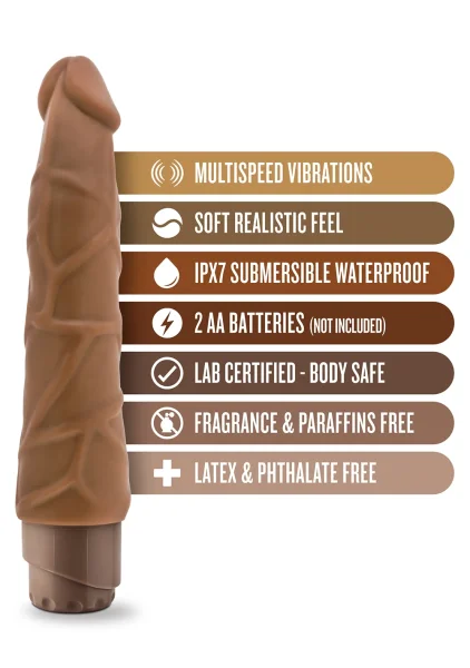 Dr. Skin - Cock Vibe 1 - 9 Inch Vibrating Cock -  Chocolate