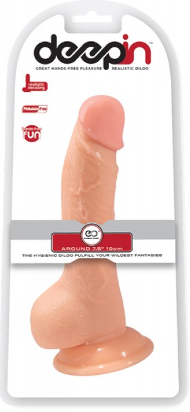 7.5" Realistic Dong With Balls (Flesh)