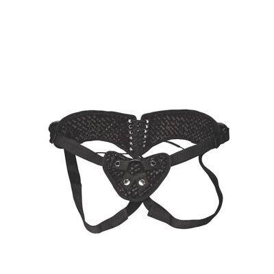 Diamond Velvet Strap on Corset Black Os