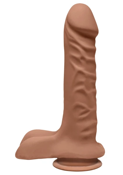 The D - Super D 8" Suction Cup Dildo by Doc Johnson - Chocolate