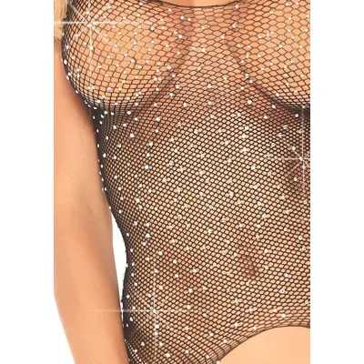 Crystalized Fishnet Tank Black 1x 2x