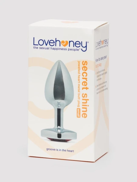 Lovehoney Secret Shine Jeweled Heart Butt Plug 2.5 Inch