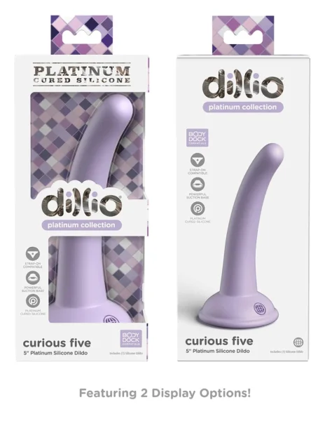 Dillio Platinum - Curious Five 5 Inch Dildo -  Purple