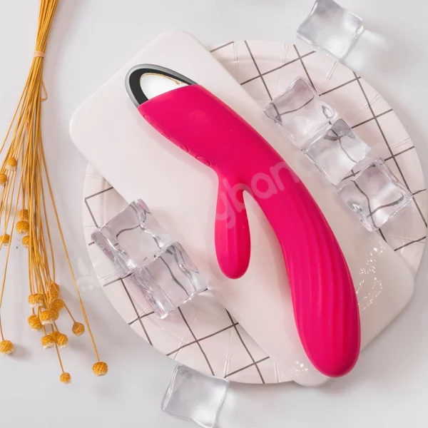 Svakom Angel Pink Heating Ribbed Rabbit Dual Stimulation Vibrator