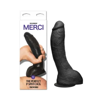 Realistic Dildos Merci The Perfect P spot Cock With Removable Vac u lock Suction Cup Black