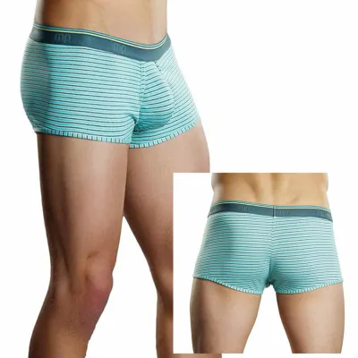 Male Power Heather Stripe Lo Rise Enhancer Short Mint X