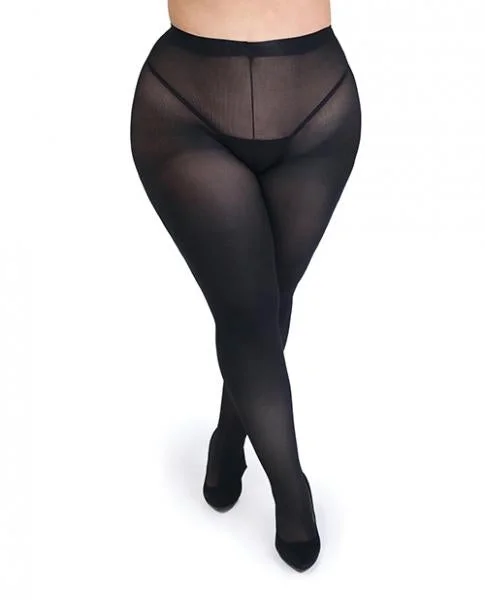 Fifty Shades Captivate Plus Size Black Spanking Tights O/s Curve