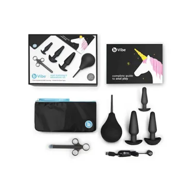 B vibe Anal Training 7 Piece Education Set Black Multi