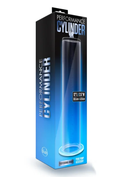 Performance – 12 Inch X 2.5 Inch Penis Pump  Cylinder – Clear