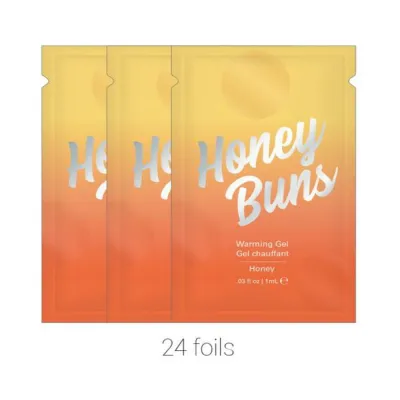Honey Buns Warming Arousal Gel bulk Pack 24 Pcs 03 Oz Foils