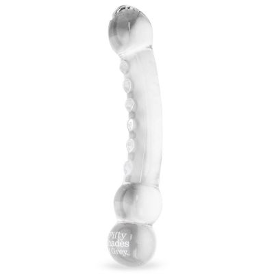 Fifty Shades Drive Me Crazy Glass Dildo