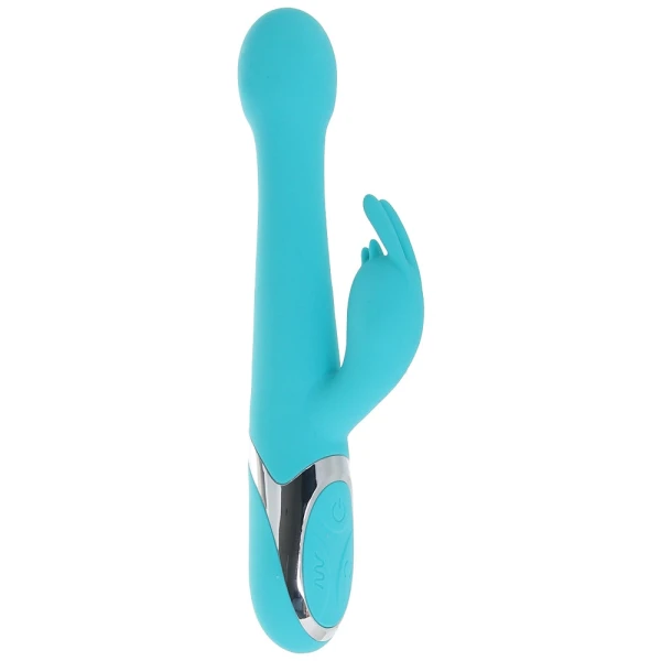 Enchanted Oscillate Rechargeable Silicone Dual Stimulation Vibrator With Thrusting, Rotating Beaded Head By CalExotics