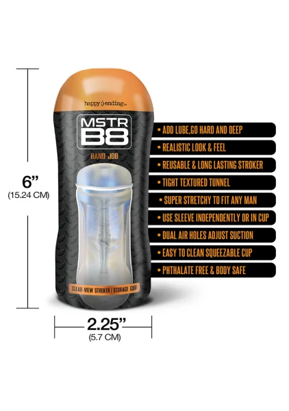MSTR B8 Clear View Stroker - Hand Job