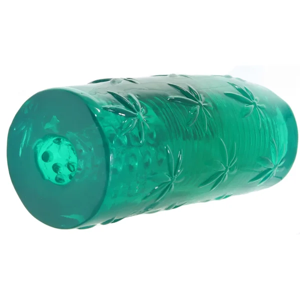 Green &#39;Blaze&#39; Cannabis Male Masturbator with Rechargeable Bullet