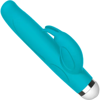 Mini Rabbit Silicone Rechargeable Vibrator by The Rabbit Company Blue