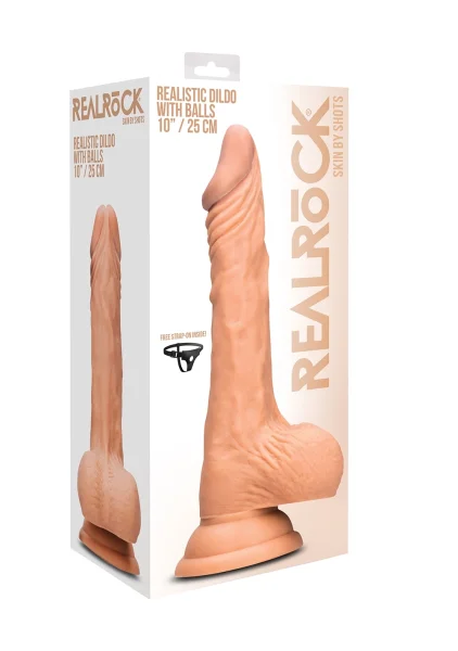 RealRock Realistic Dildo with Balls - 10" — image 10 of 19