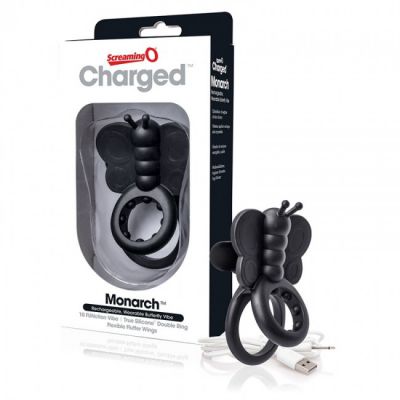 Charged Monarch Vibrating Cock Ring Black