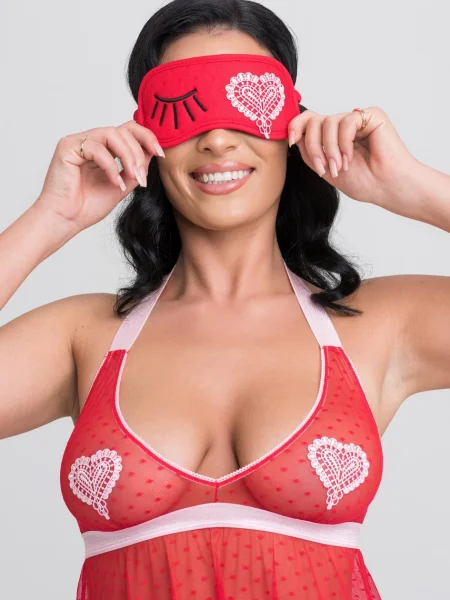 Lovehoney Sweet Love Red Babydoll Set and Eye Mask