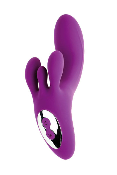 Feelz TriVibe 6.6" G-Spot Vibrator with Clitoral & Labia Stimulators