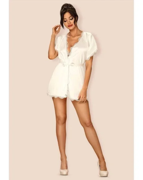 Obsessive Prima Neve - Peignoir - White - S/m