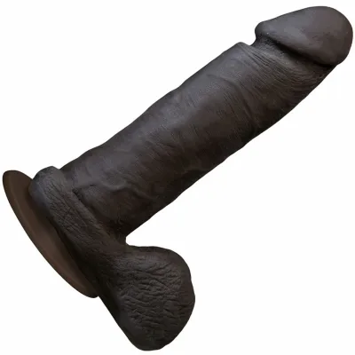 Doc Johnson The Realistic Cock UR3 6 Vac U Lock Compatible Suction Cup Chocolate