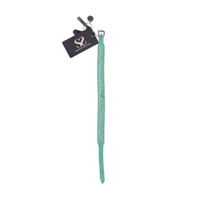 Bound X Green Collar With Silver Rhinestones