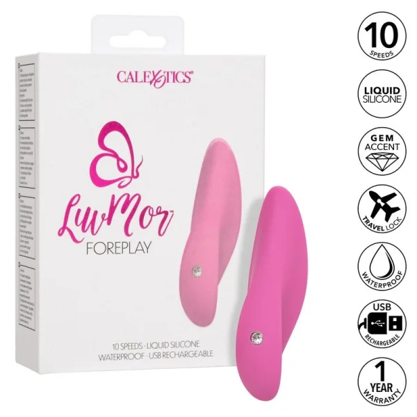 LuvMor Foreplay Rechargeable Silicone Waterproof Clitoral Vibrator By CalExotics