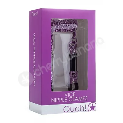 Ouch Purple Vice Nipple Clamps