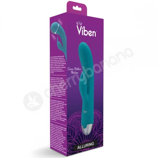 Viben Alluring Blue 8 Function Come Hither Motion Rabbit Vibrator