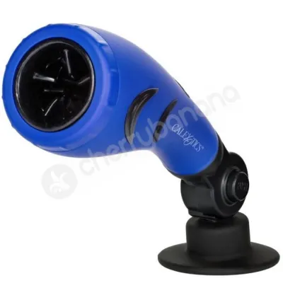 Apollo Hydro Power Vibrating Blue Stroker With Removable Suction Cup Base