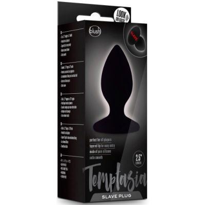 Temptasia Slave Plug Black 6 4 cm 2 5 Silicone Butt Plug