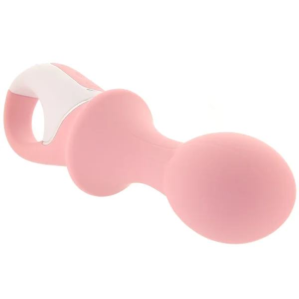 Satisfyer Air Pump Booty 5+ App Enabled Inflatable 12-Function Vibrating Anal Probe - Pink
