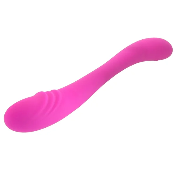 Inmi 7X Double Team Rechargeable Silicone Double Vibrating Dildo With Remote - Purple