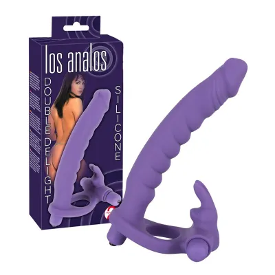 Los Analos Double Delight Vibrating Dildo And Cockring None