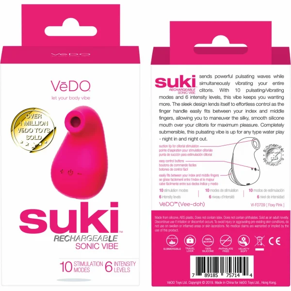 VeDO Suki - Pink Air Suction Clit Stimulator