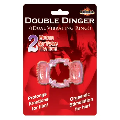 Double Dinger Dual Vibrating Ring Magenta