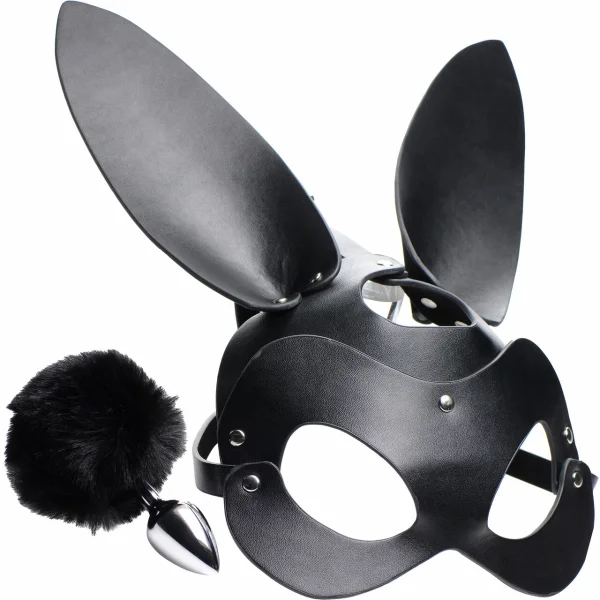Bunny Tail Butt Plug and Mask Set