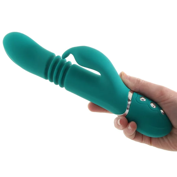 Adam & Eve Eve's Rechargeable Thrusting Rabbit - Green — image 21 of 25
