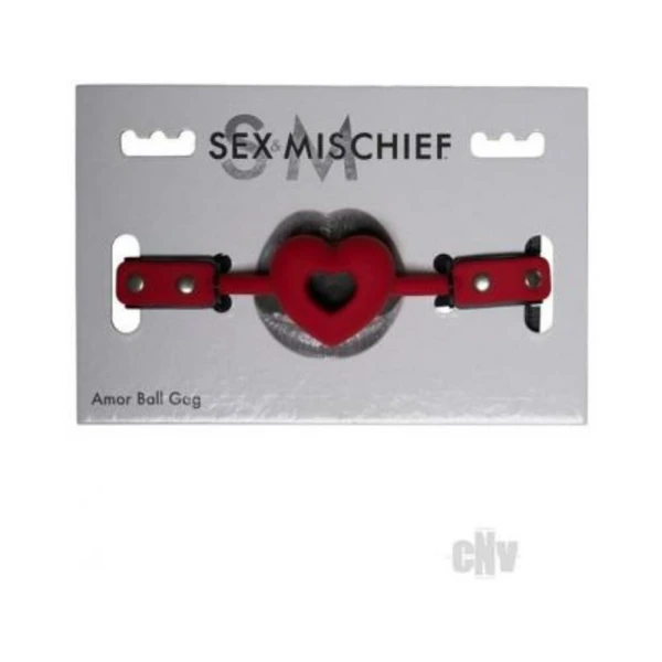 Gags & Blindfolds: Sportsheets Sex & Mischief Amor Ball Gag Red