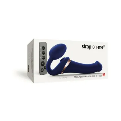 Strap on me Multi Orgasm Bendable Strap on Medium Night Blue